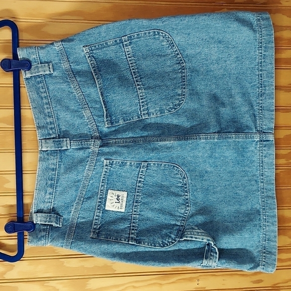 Lee Dresses & Skirts - Lee riveted dungarees Jean skirt